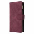 For Samsung Galaxy A07 4G / 5G Multifunctional Frosted Zipper Wallet Leather Phone Case(Wine Red) - 2