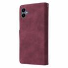 For Samsung Galaxy A07 4G / 5G Multifunctional Frosted Zipper Wallet Leather Phone Case(Wine Red) - 3