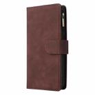 For Samsung Galaxy A07 4G / 5G Multifunctional Frosted Zipper Wallet Leather Phone Case(Coffee) - 2