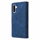 For Samsung Galaxy A17 5G Multifunctional Frosted Zipper Wallet Leather Phone Case(Blue) - 3