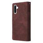 For Samsung Galaxy A17 5G Multifunctional Frosted Zipper Wallet Leather Phone Case(Coffee) - 3