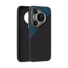 For Huawei Pura 70 Pro / 70 Pro+ ABEEL C Carbon Fiber Series 6D Micro Relief MagSafe Phone Case(Black Blue) - 1