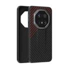 For Huawei Mate 70 RS Ultimate ABEEL C Carbon Fiber Series 6D Micro Relief Phone Case(Black Red) - 1