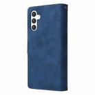 For Samsung Galaxy S25 5G Multifunctional Frosted Zipper Wallet Leather Phone Case(Blue) - 3