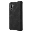 For Samsung Galaxy S25+ 5G Multifunctional Frosted Zipper Wallet Leather Phone Case(Black) - 3