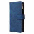 For Samsung Galaxy S25+ 5G Multifunctional Frosted Zipper Wallet Leather Phone Case(Blue) - 2