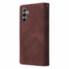 For Samsung Galaxy S25+ 5G Multifunctional Frosted Zipper Wallet Leather Phone Case(Coffee) - 3