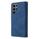 For Samsung Galaxy S25 Ultra 5G Multifunctional Frosted Zipper Wallet Leather Phone Case(Blue) - 3