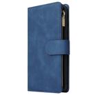 For Samsung Galaxy S25 Edge 5G Multifunctional Frosted Zipper Wallet Leather Phone Case(Blue) - 2