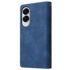 For Samsung Galaxy S25 Edge 5G Multifunctional Frosted Zipper Wallet Leather Phone Case(Blue) - 3