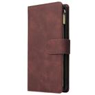 For Samsung Galaxy S25 Edge 5G Multifunctional Frosted Zipper Wallet Leather Phone Case(Coffee) - 2