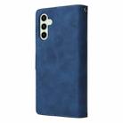 For Samsung Galaxy S24 FE 5G Multifunctional Frosted Zipper Wallet Leather Phone Case(Blue) - 3