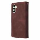 For Samsung Galaxy S24 FE 5G Multifunctional Frosted Zipper Wallet Leather Phone Case(Coffee) - 3