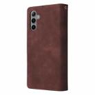For Samsung Galaxy S23 FE 5G Multifunctional Frosted Zipper Wallet Leather Phone Case(Coffee) - 3