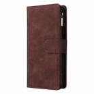 For Samsung Galaxy S25 FE 5G Multifunctional Frosted Zipper Wallet Leather Phone Case(Coffee) - 2