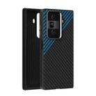 For Honor Magic Vs3 ABEEL C Carbon Fiber Series 6D Micro Relief MagSafe Phone Case(Black Blue) - 1