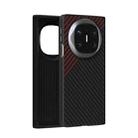 For Huawei Mate X6 ABEEL C Carbon Fiber Series 6D Micro Relief MagSafe Phone Case(Black Red) - 1