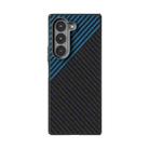 For Samsung Galaxy Z Fold6 5G ABEEL C Carbon Fiber Series 6D Micro Relief MagSafe Phone Case(Black Blue) - 2