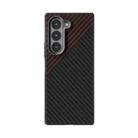 For Samsung Galaxy Z Fold5 5G ABEEL C Carbon Fiber Series 6D Micro Relief MagSafe Phone Case(Black Red) - 2