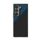 For Samsung Galaxy Z Fold5 5G ABEEL C Carbon Fiber Series 6D Micro Relief MagSafe Phone Case(Black Blue) - 2
