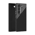 For Samsung Galaxy Z Fold5 5G ABEEL C Carbon Fiber Series 6D Micro Relief MagSafe Phone Case(Black Grey) - 1