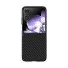 For Xiaomi Mix Flip ABEEL C Carbon Fiber Series 6D Micro Relief MagSafe Phone Case(Black Blue) - 2
