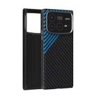 For Xiaomi Mix Fold 4 ABEEL C Carbon Fiber Series 6D Micro Relief MagSafe Phone Case(Black Blue) - 1