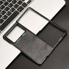 For Tecno Phantom V Fold2 Crocodile Texture Back Cover Phone Case(Black) - 2