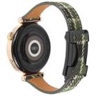 18mm Universal Slim Magnetic Buckle Napped Fabric Leather Watch Band(Green) - 2