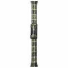 18mm Universal Slim Magnetic Buckle Napped Fabric Leather Watch Band(Green) - 3