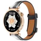 18mm Universal Slim Magnetic Buckle Napped Fabric Leather Watch Band(Grey) - 1