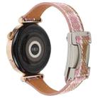 20mm Universal Slim Magnetic Buckle Napped Fabric Leather Watch Band(Pink) - 2