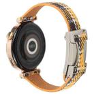 20mm Universal Slim Magnetic Buckle Napped Fabric Leather Watch Band(Yellow) - 2
