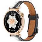 20mm Universal Slim Magnetic Buckle Napped Fabric Leather Watch Band(Grey) - 1