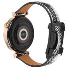20mm Universal Slim Magnetic Buckle Napped Fabric Leather Watch Band(Grey) - 2