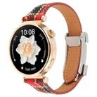 20mm Universal Slim Magnetic Buckle Napped Fabric Leather Watch Band(Red) - 1
