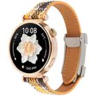 22mm Universal Slim Magnetic Buckle Napped Fabric Leather Watch Band(Yellow) - 1