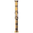 22mm Universal Slim Magnetic Buckle Napped Fabric Leather Watch Band(Yellow) - 3