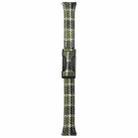 22mm Universal Slim Magnetic Buckle Napped Fabric Leather Watch Band(Green) - 3