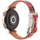 22mm Universal Slim Magnetic Buckle Napped Fabric Leather Watch Band(Red) - 2