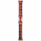 22mm Universal Slim Magnetic Buckle Napped Fabric Leather Watch Band(Red) - 3