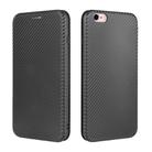 For iPhone 6 / 6s Carbon Fiber Texture Horizontal Flip TPU + PC + PU Leather Case with Card Slot(Black) - 2