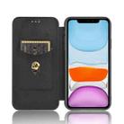 For iPhone 12 mini Carbon Fiber Texture Horizontal Flip TPU + PC + PU Leather Case with Card Slot(Black) - 2