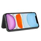 For iPhone 12 mini Carbon Fiber Texture Horizontal Flip TPU + PC + PU Leather Case with Card Slot(Black) - 3