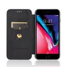 For iPhone 7 / 8 / SE 2020 / SE 2022 Carbon Fiber Texture Horizontal Flip TPU + PC + PU Leather Case with Card Slot(Black) - 3