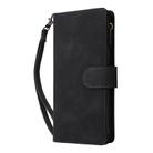For Redmi Note 14 Pro 5G Multifunctional Frosted Zipper Wallet Leather Phone Case(Black) - 2