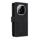 For Redmi Note 14 Pro 5G Multifunctional Frosted Zipper Wallet Leather Phone Case(Black) - 3