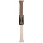 18mm Universal Slim Magnetic Buckle Genuine Leather Watch Band(Dark Brown Light Grey) - 3