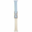18mm Universal Slim Magnetic Buckle Genuine Leather Watch Band(Blue Beige) - 3