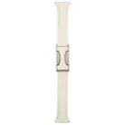 18mm Universal Slim Magnetic Buckle Genuine Leather Watch Band(Beige) - 3
